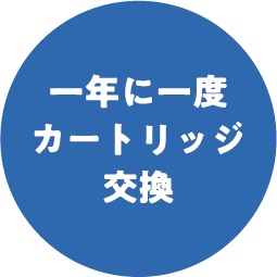 一年に一度カートリッジ交換