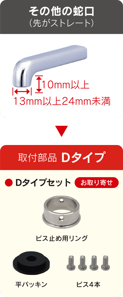 取り付け可否確認用蛇口一覧 | 家庭用・浄水器の三菱ケミカル